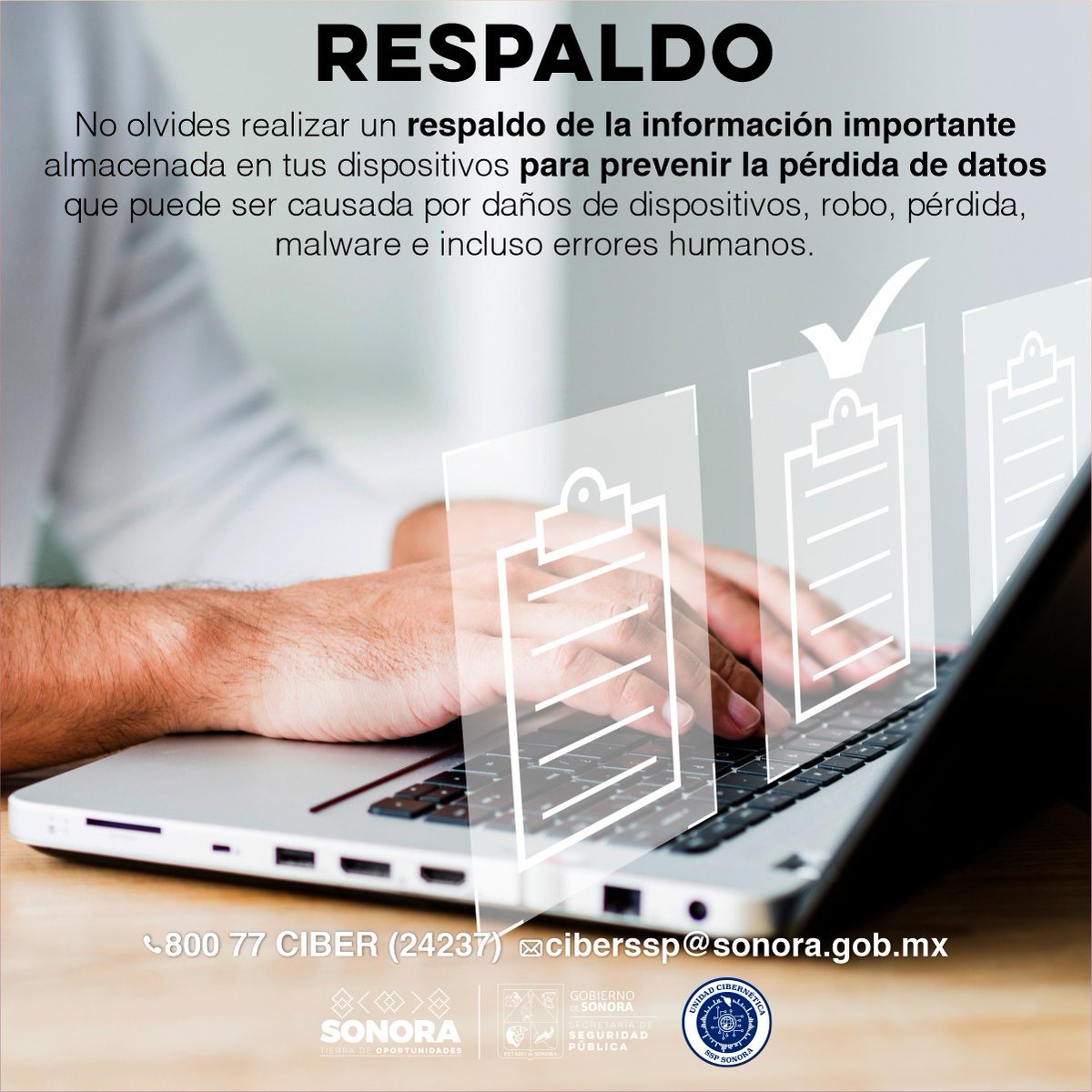 cibersonora's tweet image. Recuerda que hoy es #BackUpMonday

Te recomendamos al inicio de semana, crear la cultura de la prevención respaldando la información de tus dispositivos y evitar la pérdida de datos.

#CiberSeguridadSonora