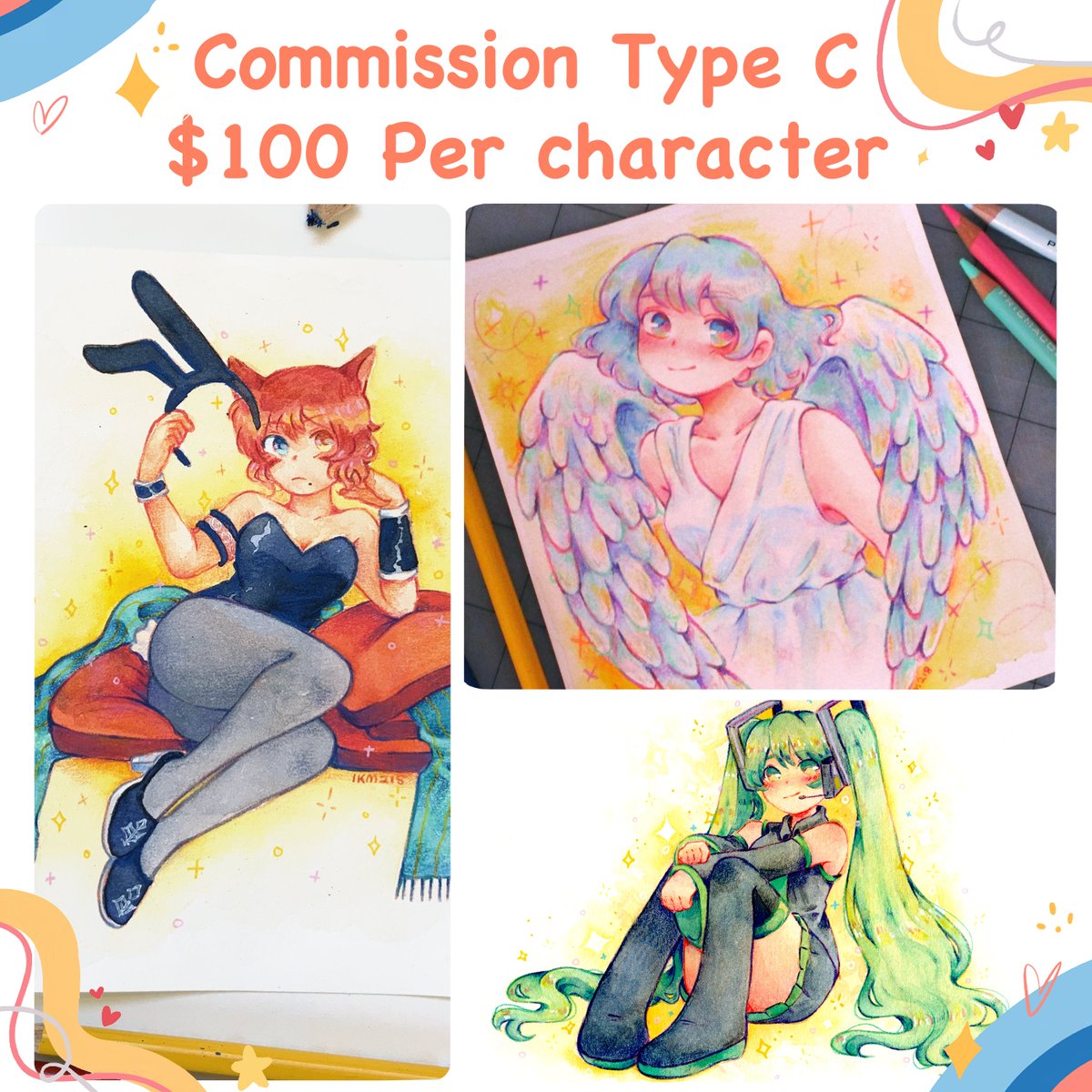 Opening up commissions! Rt's Appreciated 🥲💖
DM or email me at IKM218(at)Yahoo(dot)com
WILL DO 
- Ocs
- Fanart
- Personas / Vtubers
- Furries