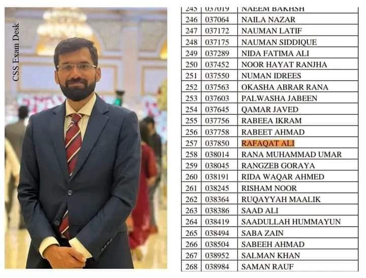 FPSC_Islamabad's tweet image. #FPSC #CSS2023 💔
The one who was to celebrate his own success is now resting in peace in heaven. Rafaqat Ali passed away a few months ago due to blood infection. May Allah SWT grant him the highest rank in Jannah and give patience to his entire family in their grief. Ameen.
