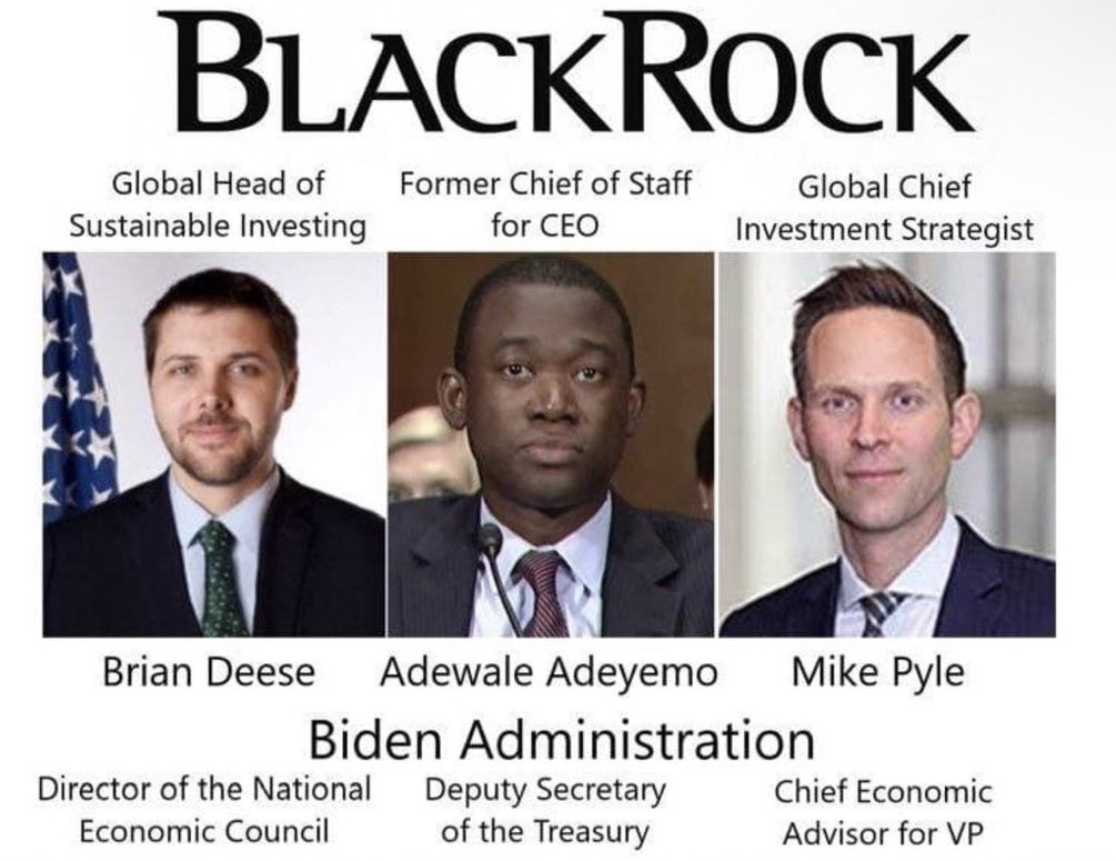 BlackRock is our unelected government… time to take it back from them. They are stealing money and freedoms from all of the US citizens on a daily basis.

#BlackRock #FinancialTreason #Fraud #StealingFreedom #WSJTakeOnTheWeek #MondayMotivation