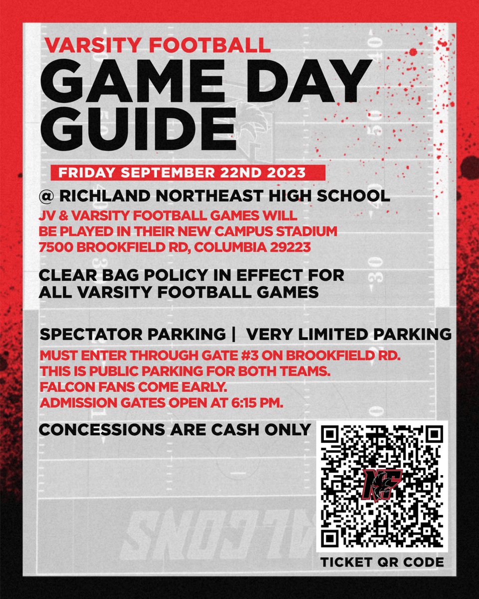 Falcon Fans See below for the Varsity Football | Game Day Guide @NafoFalconsFB 🆚@RNEcavsfootball #GoFalcons