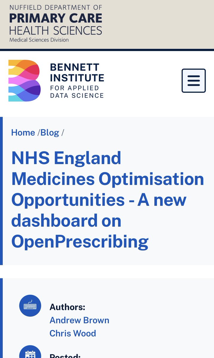 ParkeAileen's tweet photo. Link to new NHS England Medicines 💊Optimisation Opportunities 2023/24 OpenPrescribing 📊📈📉Dashboard

https://t.co/ZDxb7UpapT

#medicinesoptimisation #openprescribing #nhs #data https://t.co/Qrj3xj6dv7