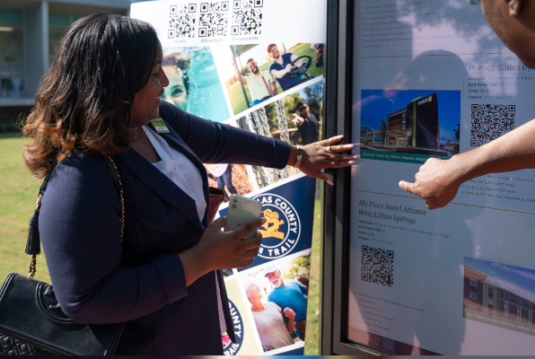 Experience Douglas County, GA, how it was meant to be experienced! Come on by the DCTT 24-hour Visitor's Kiosk. You can learn more about the parks and recreation, lodging, restaurants, and exciting self-guided tours on the Douglas County Trails. #traveling