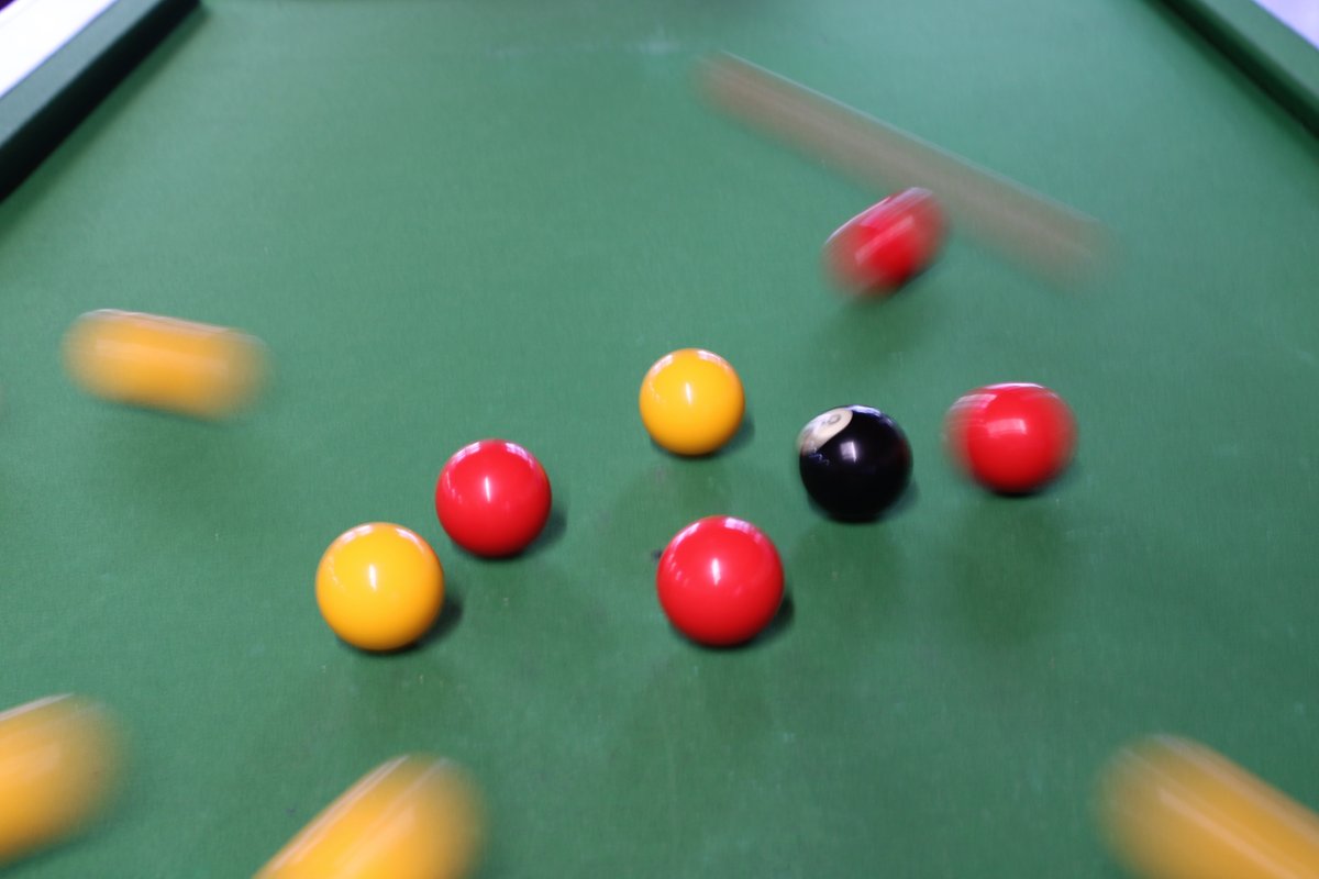 Fun session at the Radbourne unit this afternoon, messing about with long shutter speeds on their pool table! #Derby