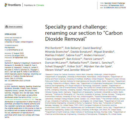 Read about why we've changed the name of our section in Frontiers in Climate to #CarbonDioxideRemoval
frontiersin.org/articles/10.33…