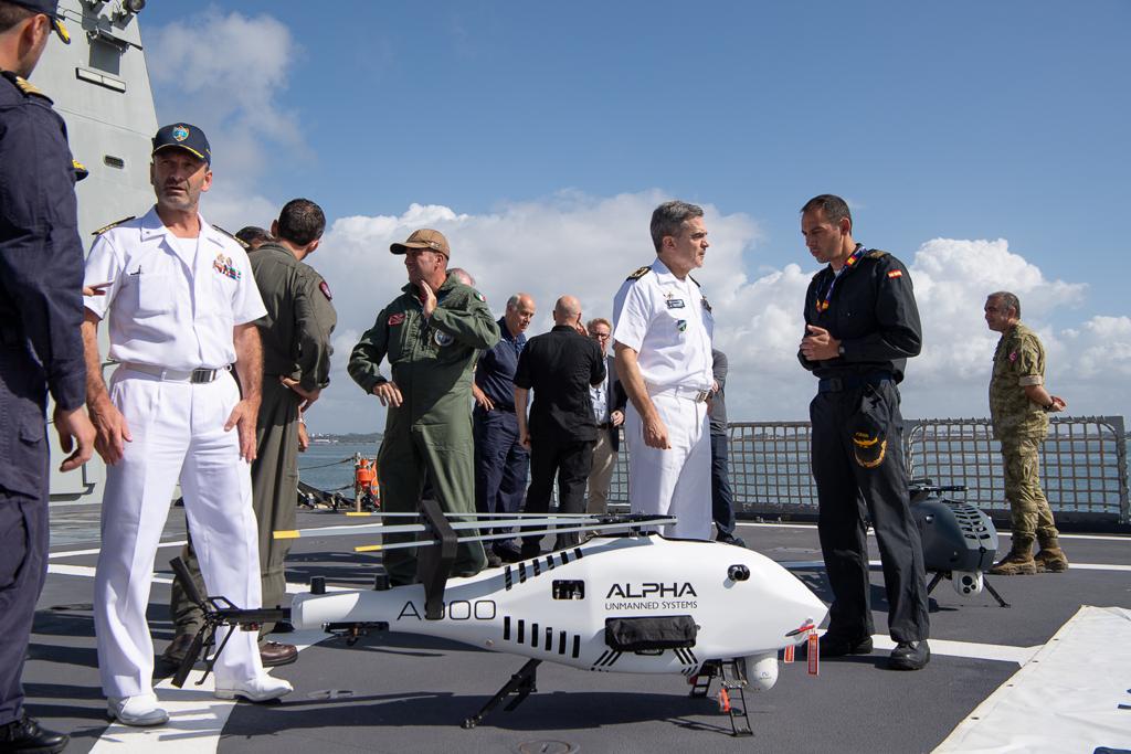Armada_esp's tweet photo. #DynamicMessenger es un ejercicio naval en el que, a través de la #CooperaciónMultilateral, la Armada contribuye a fortalecer la postura de disuasión y defensa de la #OTAN, asegurando que el componente marítimo esta a la vanguardia del desarrollo tecnológico.
#WeAreNato
#DYMS https://t.co/05pwXLc3Of