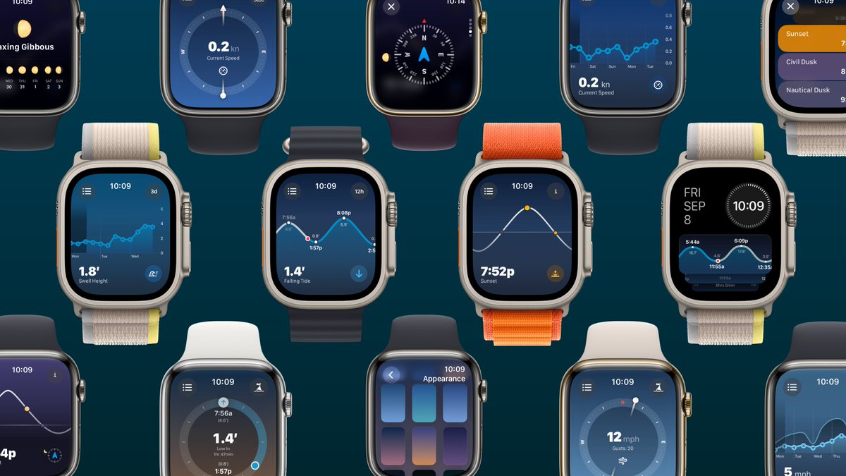 TideGuideApp's tweet image. An all-new watch app is here with powerful new features and a gorgeous design!
✨ Redesigned for watchOS 10
💨 Advanced weather charts
🧭 Interactive tide compass
🌅 Powerful solunar data
📲 apple.co/3zL7NH3