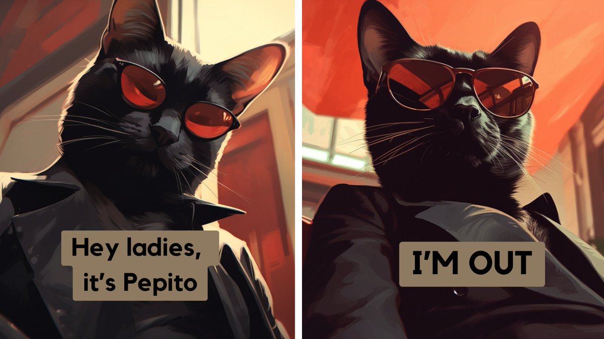 LouVisual's tweet photo. #PepitoArtChallenge 

Images generated on Midjourney.

Maybe it's not art, but it's a fun creation to honor Pepito ! 🐈‍⬛ https://t.co/liBscPkD7l