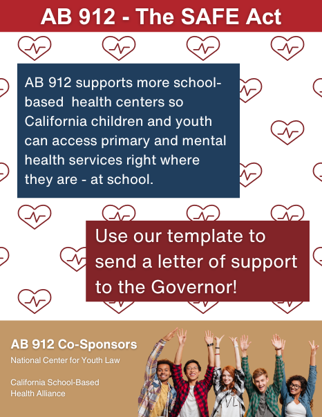 Use our toolkit to show @CAgovernor you support #AB912 (@JonesSawyerAD57)- which would improve community safety by supporting critical programs for youth like school-based health centers! Learn more and see how you can voice support! bit.ly/AB912NOW