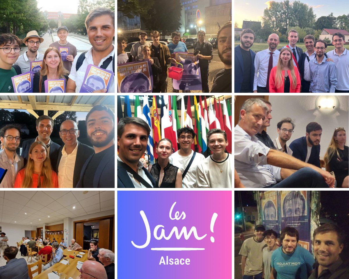 JeunesMacronAls's tweet photo. Semaine de rentrée pour les JAM Alsace !
#PasdePause auprès des étudiants et en collage à Strasbourg, présents à la venue de @StanGuerini à Sermersheim pour la rentrée de @CSitzenstuhl avec @F_Bierry, aux #JEP2023 et à la rentrée des comités d'Alsace du Nord ! https://t.co/8eFOR5MUcs