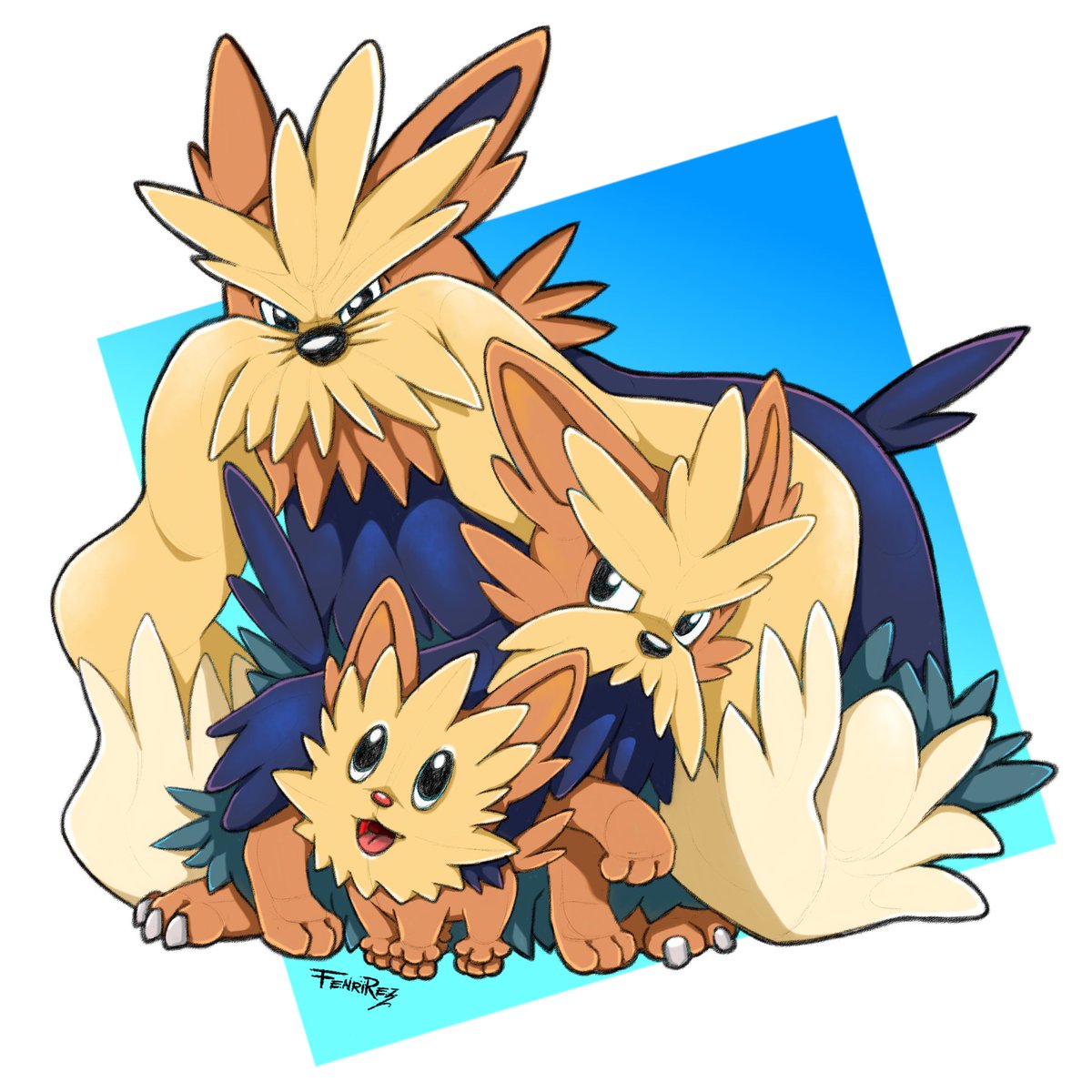 FenriRezis's tweet image. First Pokémon art session with the bois ticked off. We’re slowly warming up after a long hiatus 😅

Next Sunday Sonic art session!
#Pokemon #art #pokemonart