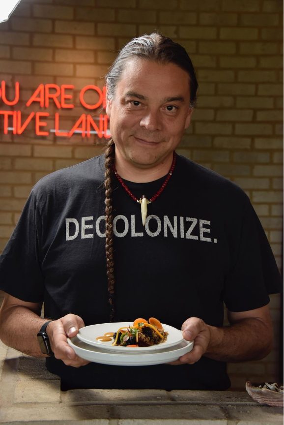 NAYAFam's tweet image. 🎉 Huge congratulations to Sean Sherman, award-winning cookbook author, chef, and activist, for receiving the prestigious Julia Child Award for 2023! 🏆  

#NativeRepresentation
#IndigenousChef
#SeanSherman