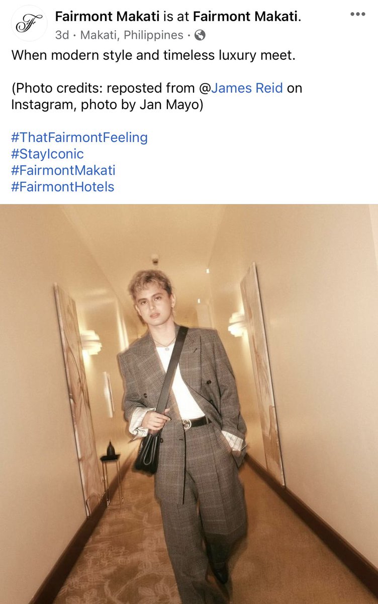 REIDersOfficial's tweet image. When modern style and timeless luxury meet.

(Photo credits: reposted from @tellemjaye on Instagram, photo by @janvmayo)

#ThatFairmontFeeling 
#StayIconic 
#FairmontMakati 
#FairmontHotels

©️ Fairmont Makati Hotel IG and FB

Visit them for your next staycation.
#JamesReid