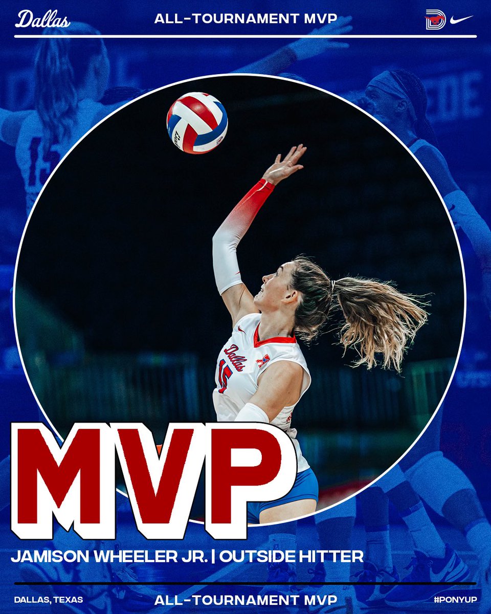 𝑳𝒆𝒕’𝒔 𝒈𝒐 𝑱𝒂𝒎𝒔!

This weekend Jamison Wheeler was named the SMU DoubleTree Invitational Most Valuable Player after recording 53 kills across three matches! 

#PonyUpDallas | <a href="/SMUMustangs/">SMU Athletics</a>