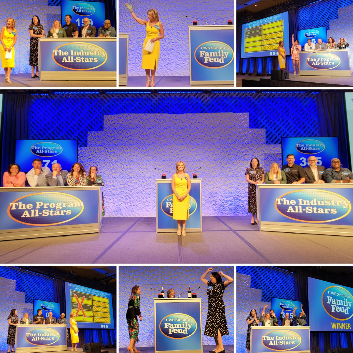 In a miraculous comeback, the Industry All-Stars have won #CWSSummit Family Feud. Final score is Industry All-Stars 385 and Program All-Stars 371. Thank you for playing!