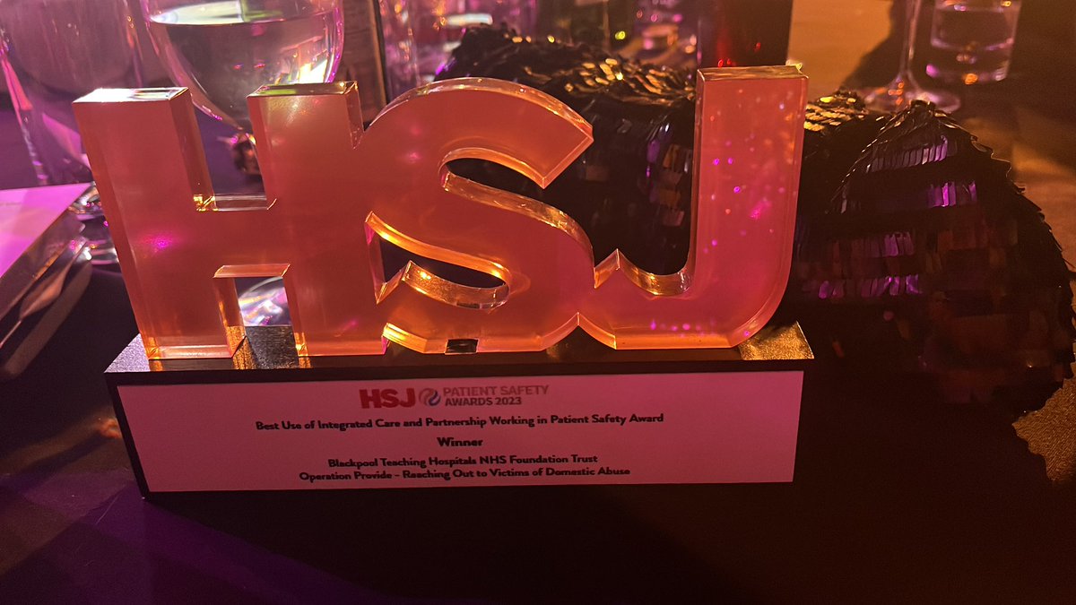 missnwl's tweet photo. Over the moon for Operation Provide to win in the category of Best Use of Integrated Care and Partnership Working in Patient Safety Award @BlackpoolHosp @LancsPolice @HazelHazelgreg https://t.co/nElRimokUw