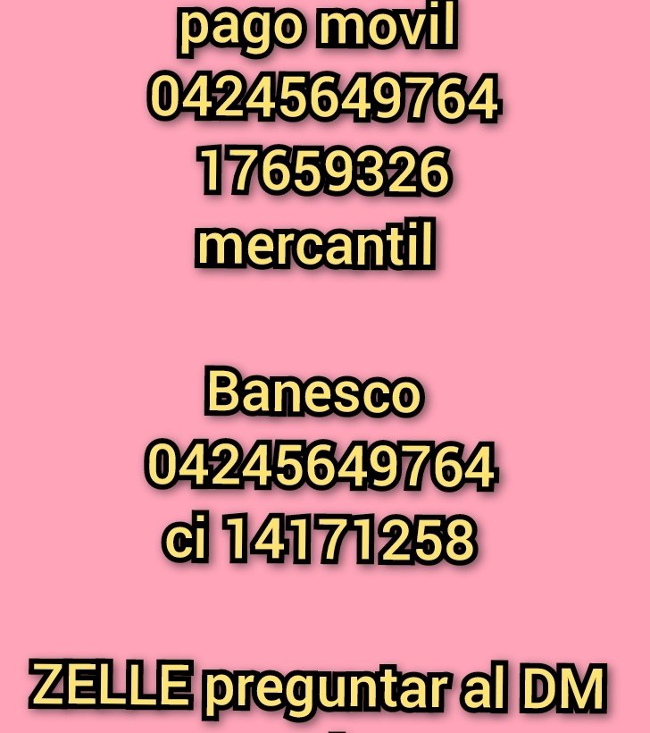 mariani87784922's tweet photo. Ayudaaa no tengo anticonvulsivo por favor les ruego un rt para llegar a angeles terrnales 🙏 1$ suma
pago movil 
04245649764
17659326
mercantil 

Banesco 
04245649764
ci 14171258

ZELLE preguntar al DM gracias https://t.co/Ba6zOUpTuC