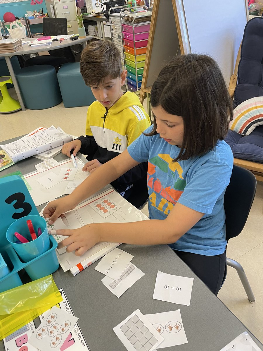 Working with partners to sort multiplication models! ✖️🤩 #iginspires #RTSD26LifeReady