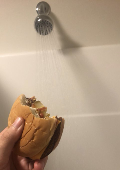 Shower Burger >>>

#NationalCheeseburgerDay