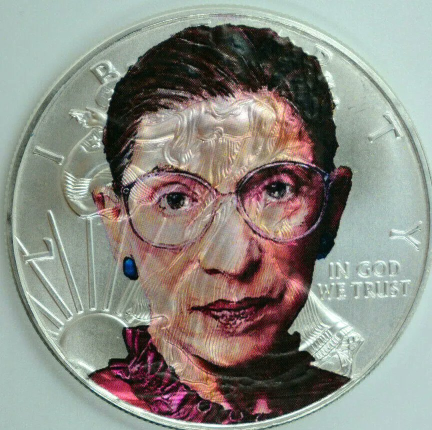 SilverMoneybag's tweet photo. #OTD September 18, 2020, Justice Ruth Bader Ginsburg's death led to a contentious Supreme Court vacancy during a presidential election year. The rushed confirmation of Judge Amy Coney Barrett ignited debates on the timing and impact of such appointments. #RBG #SupremeCourt https://t.co/4OtUfXJ3nu