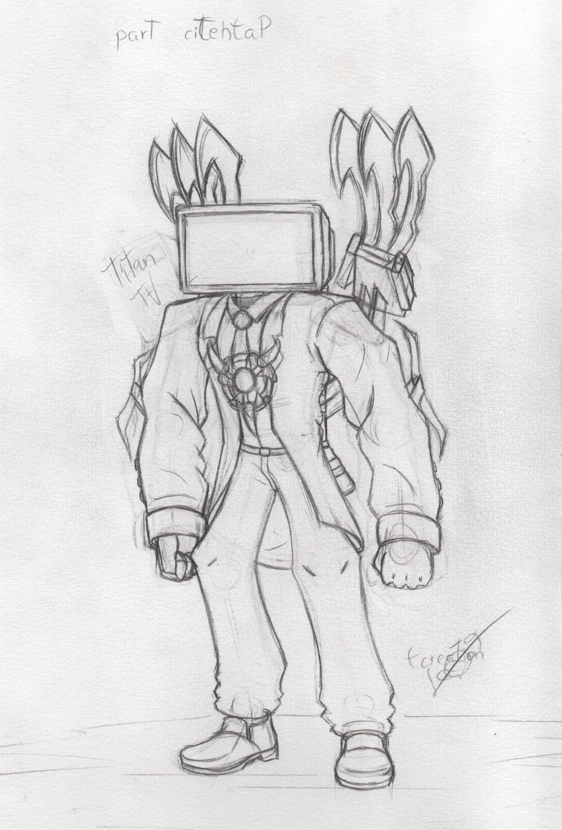 2025Creation's tweet photo. Titan Spekerman and TV.
Scanned in HD.
#boceto #arte #art #ilustracion #dibujo #diseño #lapiz #drawing #painting #draw #instadaily #ArtistOnTwitter #sketch #skibidi_toilet #spekerman_titan #TVman_titan #spekerman #SkibidiToiletfanart https://t.co/A2PsEnzPHv