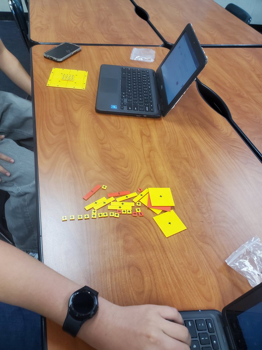 MathPrincessC's tweet image. I love the @desmos activity by @kurt_salisbury that allows my students to use physical algebra tiles when identifying like terms in polynomials. These lessons with manipulatives serve as great mental references later.