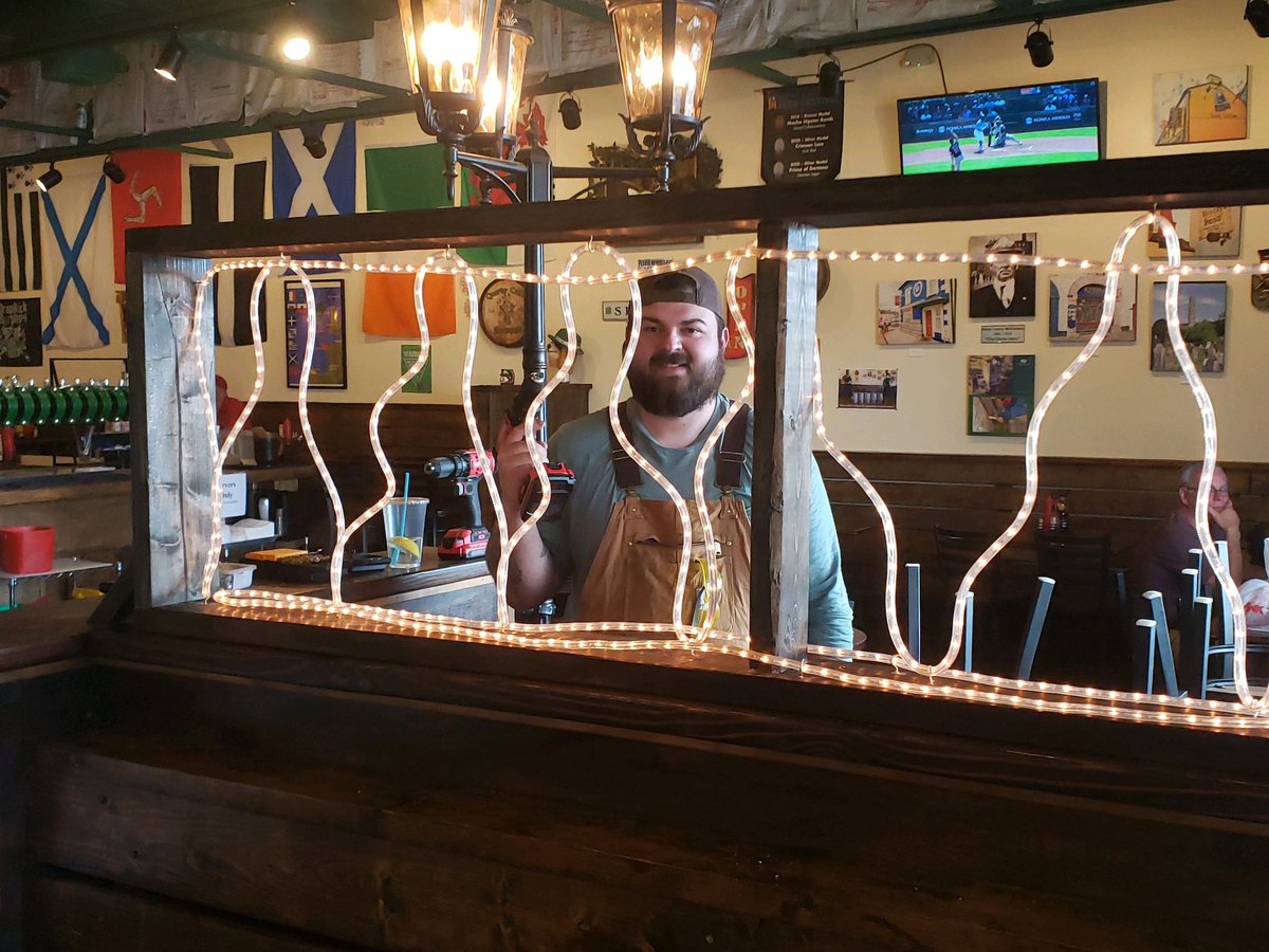 QuarterCeltic's tweet image. Taproom sticker wall 2.0… Cuz our old sticker wall was the van fridge (that now lives in a landfill somewhere) rip lots of cool stickers. #wallsnotgoingsnywhere #wemadeitourselves #stickerwall #nmbreweries #celticbeer