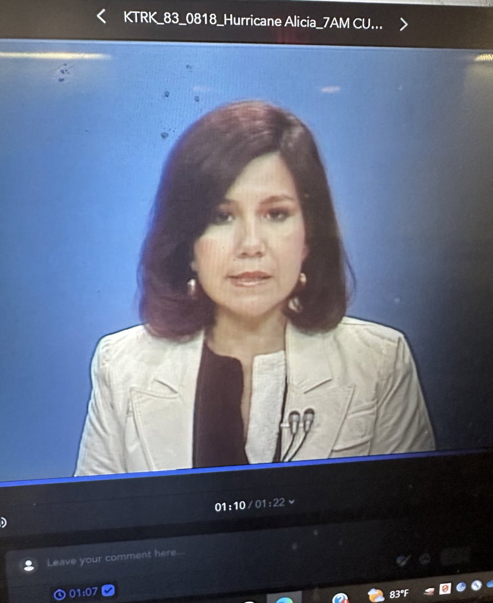 My Houstonians, who remembers this face? 

The FIRST Hispanic reporter in Houston anchoring the news in Spanish for <a href="/abc13houston/">ABC13 Houston</a> back when #HurricaneAlicia hit! 

Can y’all believe there was no Spanish outlet to inform Hispanic/Latino community here? 

#HispanicHeritageMonth