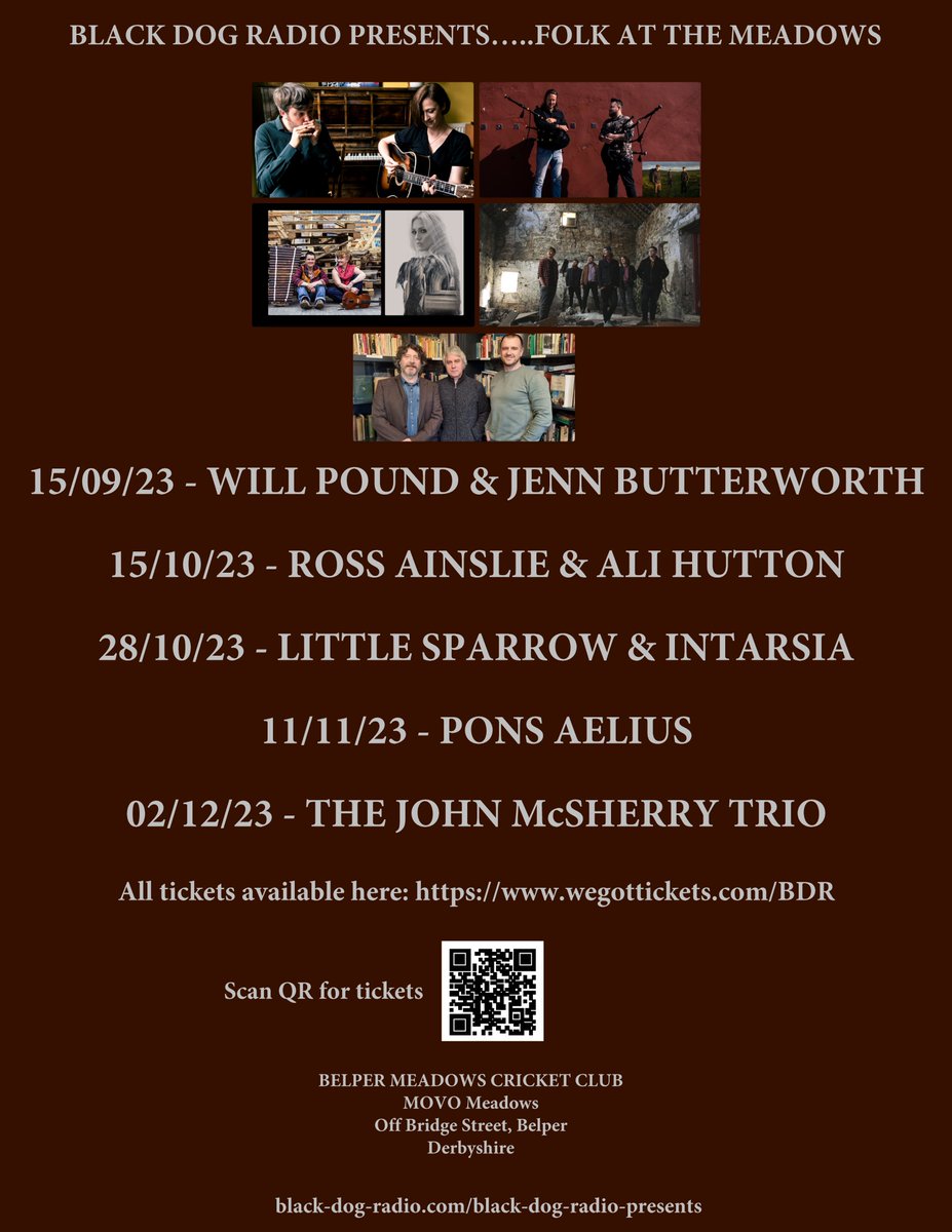 BlackDogRadio (@bdr_andy) on Twitter photo The Autumn season of 'Folk at the Meadows' is up and running, thanks to <a href="/willharmonica/">Will Pound</a> and <a href="/jennbutterworth/">Jenn Butterworth</a> for a wonderful night on Friday. So much more goodness to come!
All tickets available here:
wegottickets.com/BDR The Autumn season of 'Folk at the Meadows' is up and running, thanks to <a href="/willharmonica/">Will Pound</a> and <a href="/jennbutterworth/">Jenn Butterworth</a> for a wonderful night on Friday. So much more goodness to come!
All tickets available here:
wegottickets.com/BDR