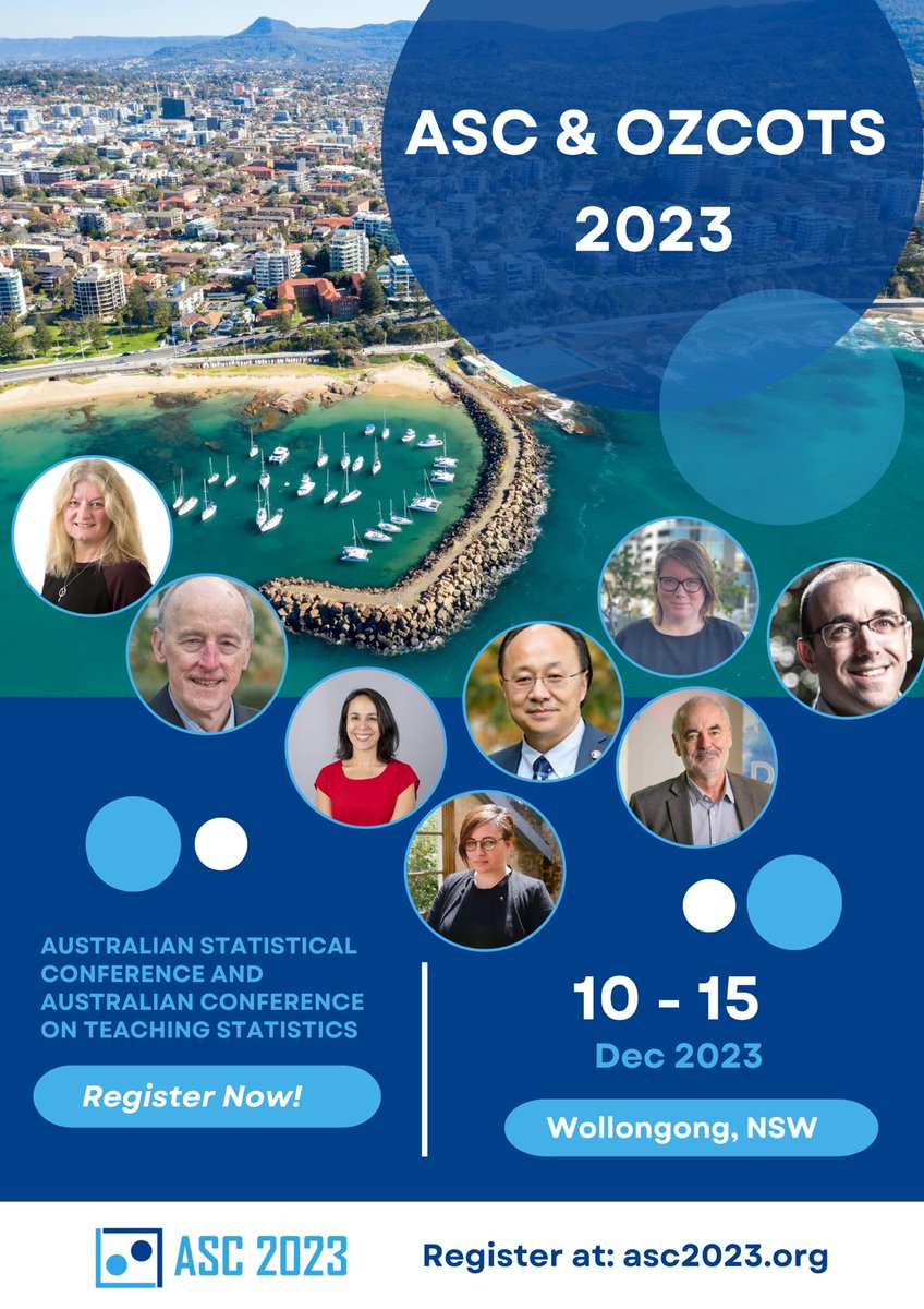 ASC2023's tweet photo. Getting excited for @ASC2023 🤩

Not long to go! Looking forward to attending some great talks and getting involved in the social events. Hope to see many of you there! 

@StatSocAus @BayesSsa @NswSsa @SSAVicTas @ssaqld @StatSocWA @ssa_ecssn @SSA_BnB https://t.co/3wNXh5vEgr