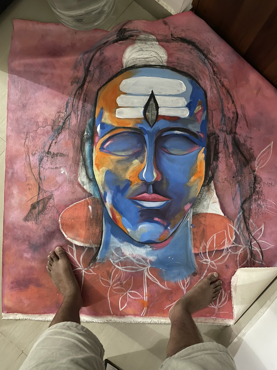 Dipendu10285282's tweet photo. Canvas painting of lord Shiv #canvaspainting #shiva #kedarnath #shiv #acrylicpainting #fevicrylacryliccolors #camlin #canvas #scholarArt #sketchbook #g20 #guwahati #assam #westbengal #artwork #ArtoftheRogue https://t.co/XU6PLUhTx8