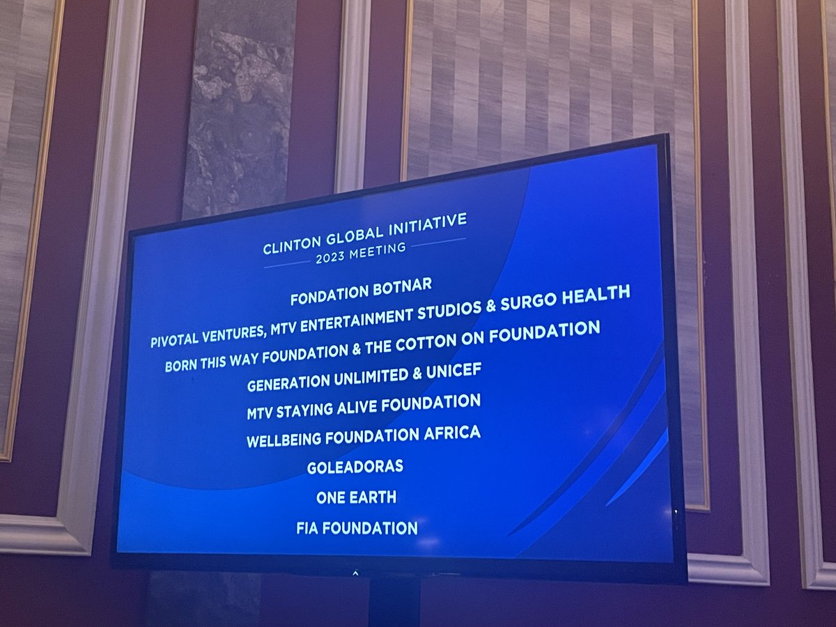 GermannStefan's tweet photo. I'm proud to stand up here with global partners @FIAFdn, @BTWFoundation, @_GenUnlimited, @UNICEF, @mtvstayingalive, @oneearth &amp; more as we commit towards addressing the needs of over 1.8 billion adolescents.  

Discover our collective commitment. 
https://t.co/IZaC5vvklx
#CGI2023 https://t.co/kaSNJsv4Hu