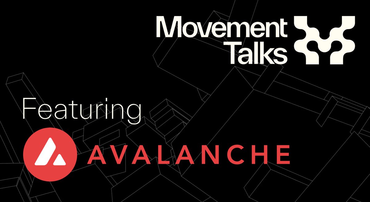 PSA: It's time for the debut of Movement Talks 🎙️

Our first guest is @avalabsofficial

Join us to discuss our strategic partnership, our shared vision for the movement, and how you can join! 🔥

📅 Date: Thursday, 9/21
⏰ Time: 12 PM PST

x.com/i/spaces/1nAKE…

#MoveWithUs
