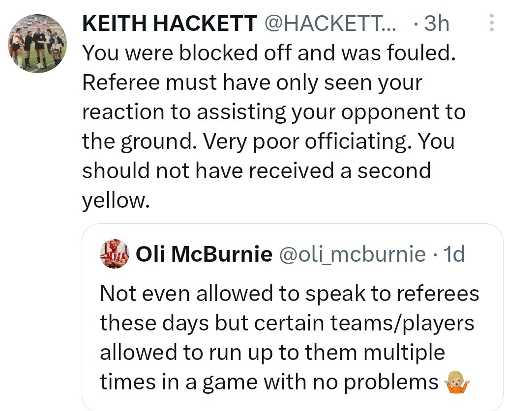HavenhandJoe's tweet photo. @tomst7 @ElstonGunn87 @trevawalker @TheKopWatch @stuglow He does need to learn, but doesn't stop the fact he was fouled first. IF, and a big if its a yellow for his reaction, we should still have got the free kick first https://t.co/jdqPE6Aeqg