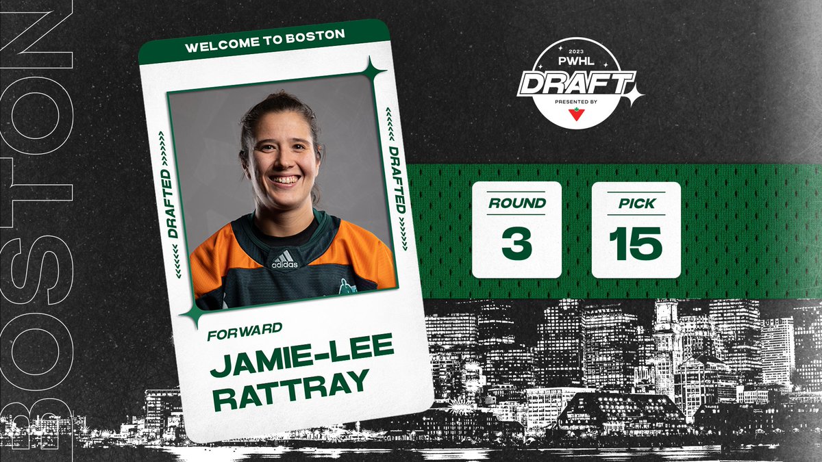 Are we making the best picks, or are we making the best picks? 

Welcome to Boston, Jamie-Lee Rattray. 💫
#PWHLDraft2023