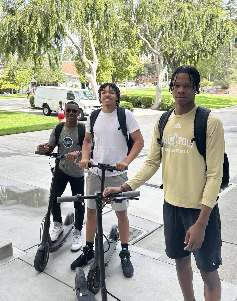 These young fellas are just days away from their official first day as college athletes at Cal Poly, one of the top universities in the nation. It’s an exciting time in their lives and I’m blessed to be part of their journey. #PoundtheRock 🐎📚🏀
