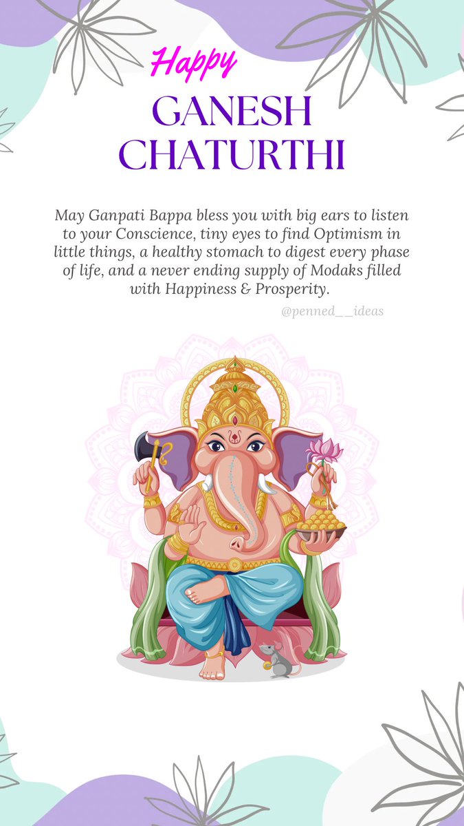 PennedIdeas's tweet photo. Ganpati Bappa Morya!🙏🏼
#penned__ideas #ganeshachaturthi #LalbaugchaRaja #GaneshChaturthi2023 #GaneshFestival #quote https://t.co/UCJHMGHDGd