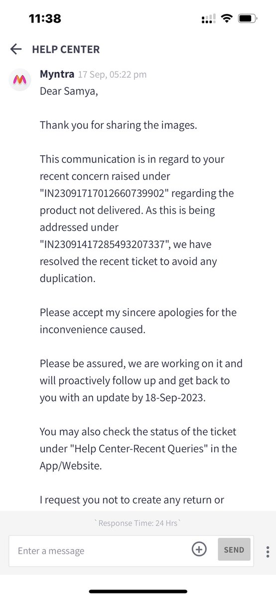Priyankass_B's tweet photo. Myntra is harrasing like hell and not even bothered to solve the problem. mailed with cctv footage with proof. if my problem will not resolve within 24hrs i will go to consumer forum and will laudge a complaint. https://t.co/85yih7BM9N