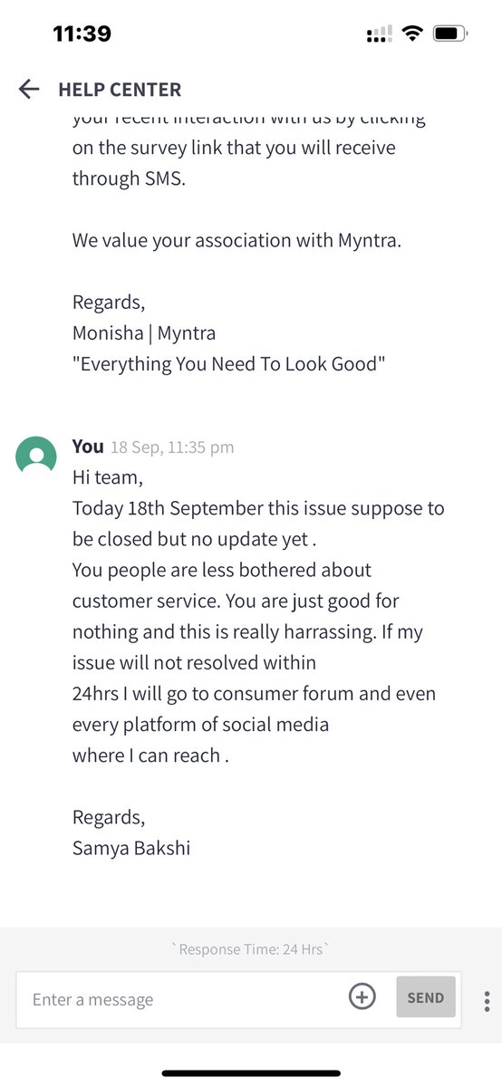 Priyankass_B's tweet photo. Myntra is harrasing like hell and not even bothered to solve the problem. mailed with cctv footage with proof. if my problem will not resolve within 24hrs i will go to consumer forum and will laudge a complaint. https://t.co/85yih7BM9N
