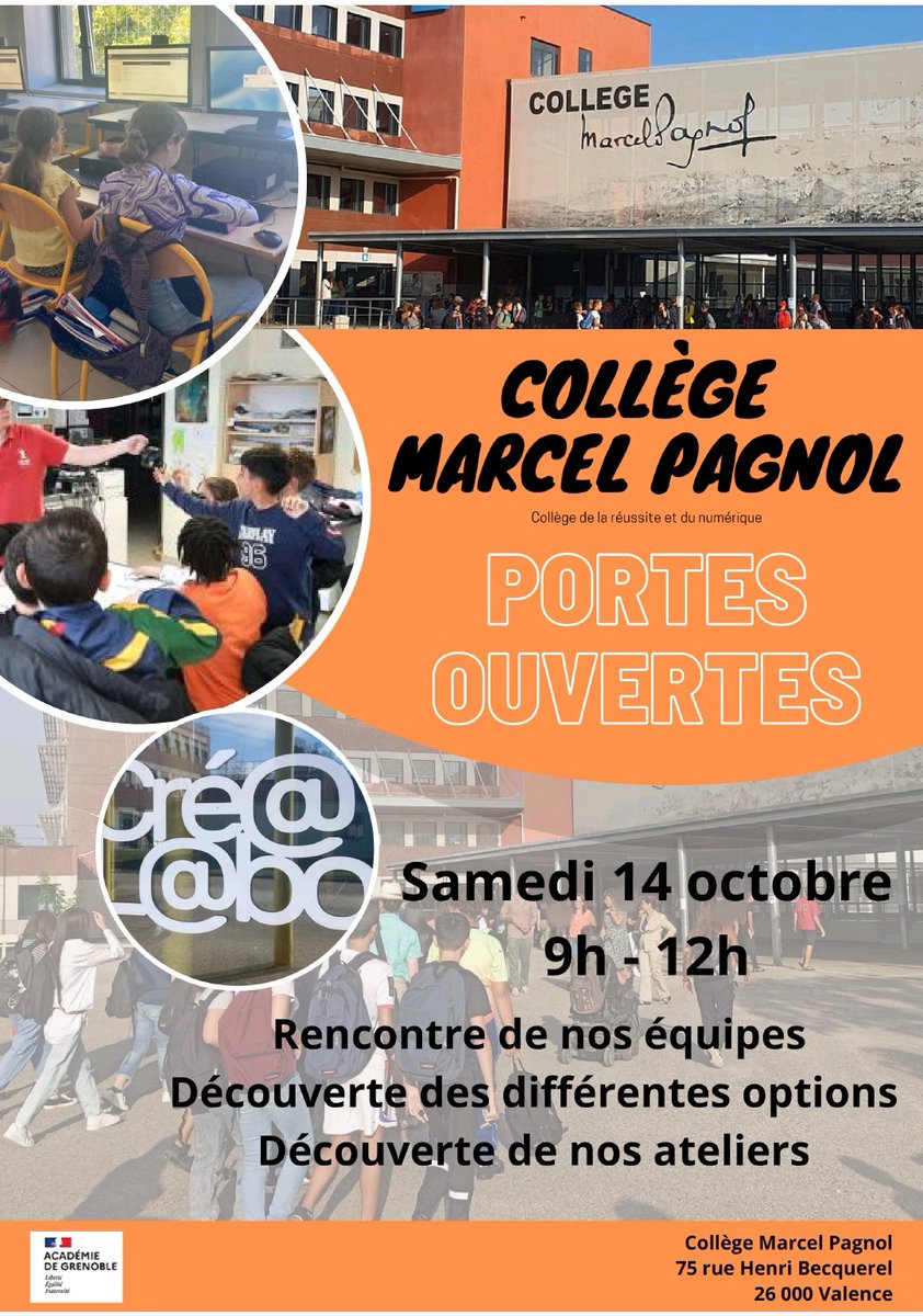 clgMarcelPagnol's tweet photo. Parce que notre #EPLE ne se définit pas par le quartier dans lequel il est situé, les personnels vont au contact des #parents dans les #écoles pour valoriser les projets, présenter le #REP comme une chance et rassurer les #familles. Vous voulez nous découvrir ? Rdv le 14/10 ! https://t.co/Qc48dIYcoj