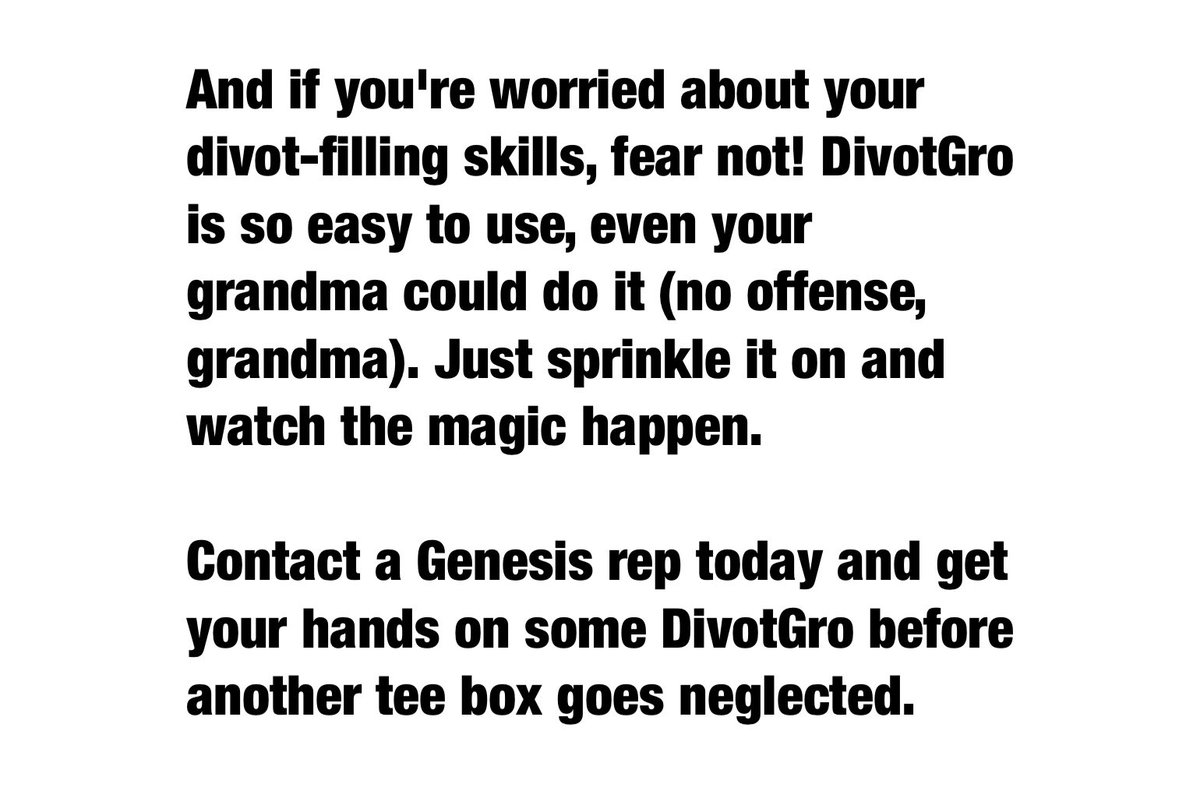 DivotGro's tweet photo. #SAVETHEDIVOTS #golf #turf #divotgro https://t.co/kYL1Keht31
