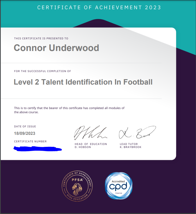 FMMeerCon's tweet image. Passed my Talent ID Level 2 course tonight!

Now my journey as a qualified scout begins!

@ThePFSA #pfsa #Football #Scouting