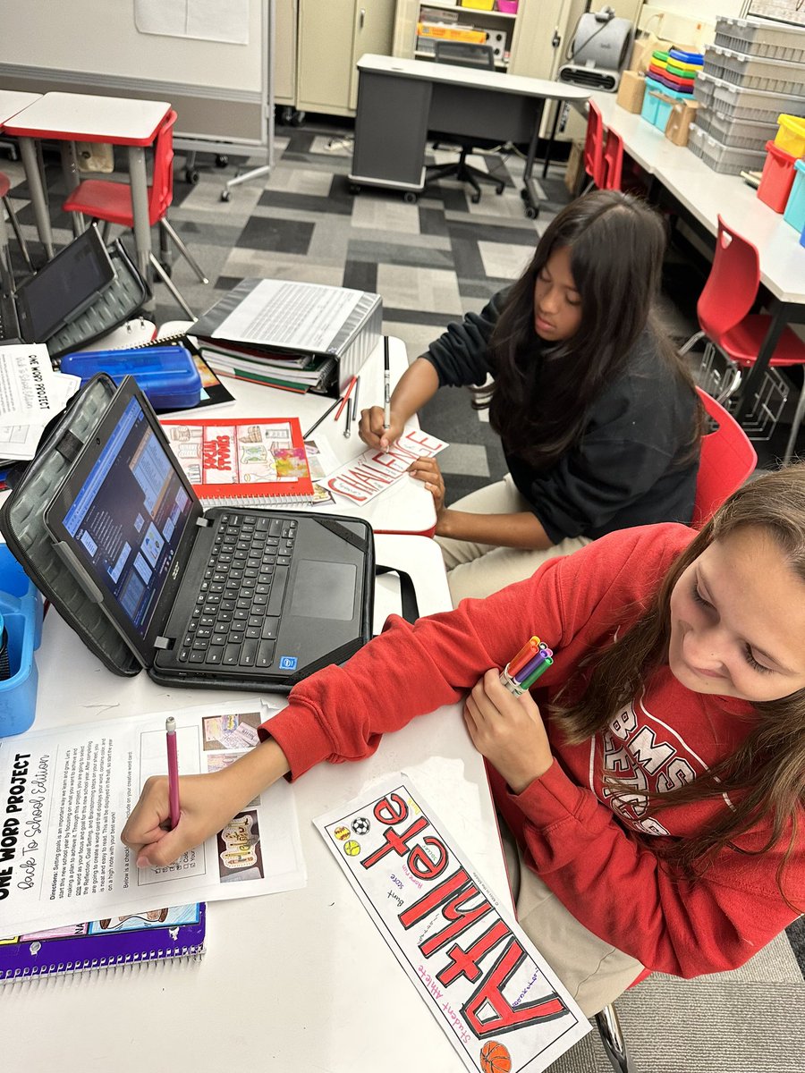 RBMS_DeLucia's tweet photo. 7th grade Ss setting some SMART goals for their year ahead by participating in the #OneWordProject 🌟💫⚽️📓🏆@rbmsROCKETS @DreamBigRB #rbbisbia https://t.co/3OPixldfON