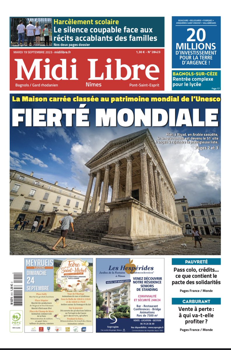 Une grande fierté ! #Nimes #UNESCO #MaisonCarree <a href="/stephanecerri/">Stéphane Cerri</a>