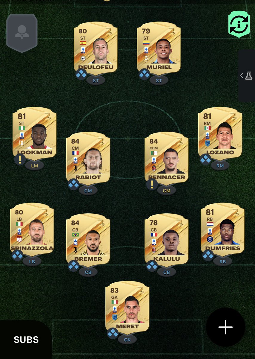 Morgan_UTD_'s tweet photo. Serie A 🇮🇹 budget team 💰

This team is perfect for the early stage of the game and will help you be competitive whether that’s in rivals or qualifiers! 💪

Prem coming tomorrow so keep your eyes peeled and drop a follow for more ideas 💡 

#EAFC24 #starterteam #SerieA #ideas https://t.co/tMdrxYs29H