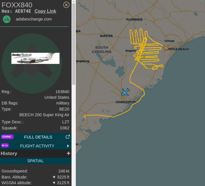 vinnieoftexas_'s tweet photo. Current search location and pattern for F-35
FOXX840  #F35
#AE074E https://t.co/fRr0pQjYQE