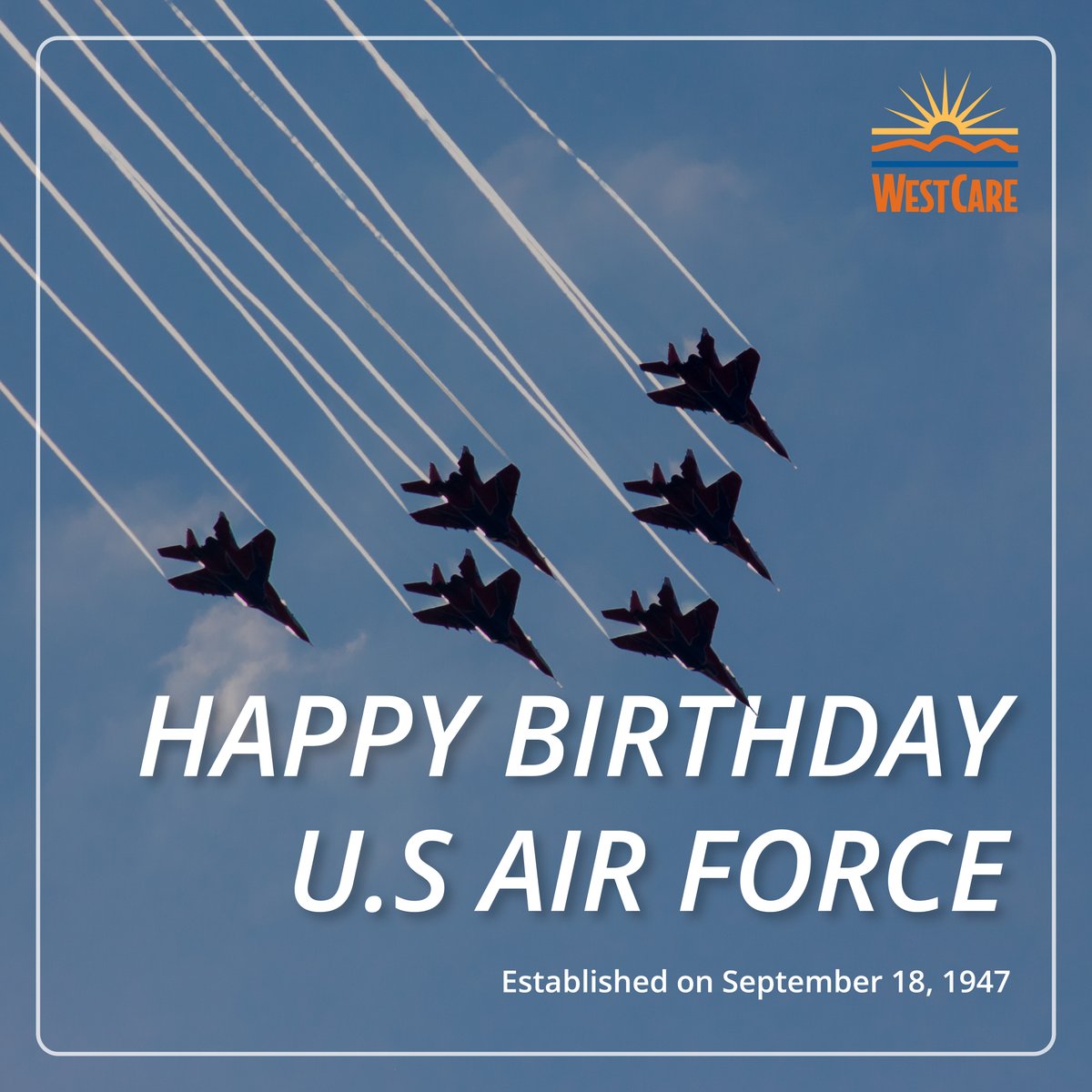 🇺🇸 Happy 76th Birthday to the United States Air Force 🇺🇸 
In honor of this day, we thank all our service members who are currently serving and have served in the Air Force. #thankyouforyourservice #hbd #militarybirthday