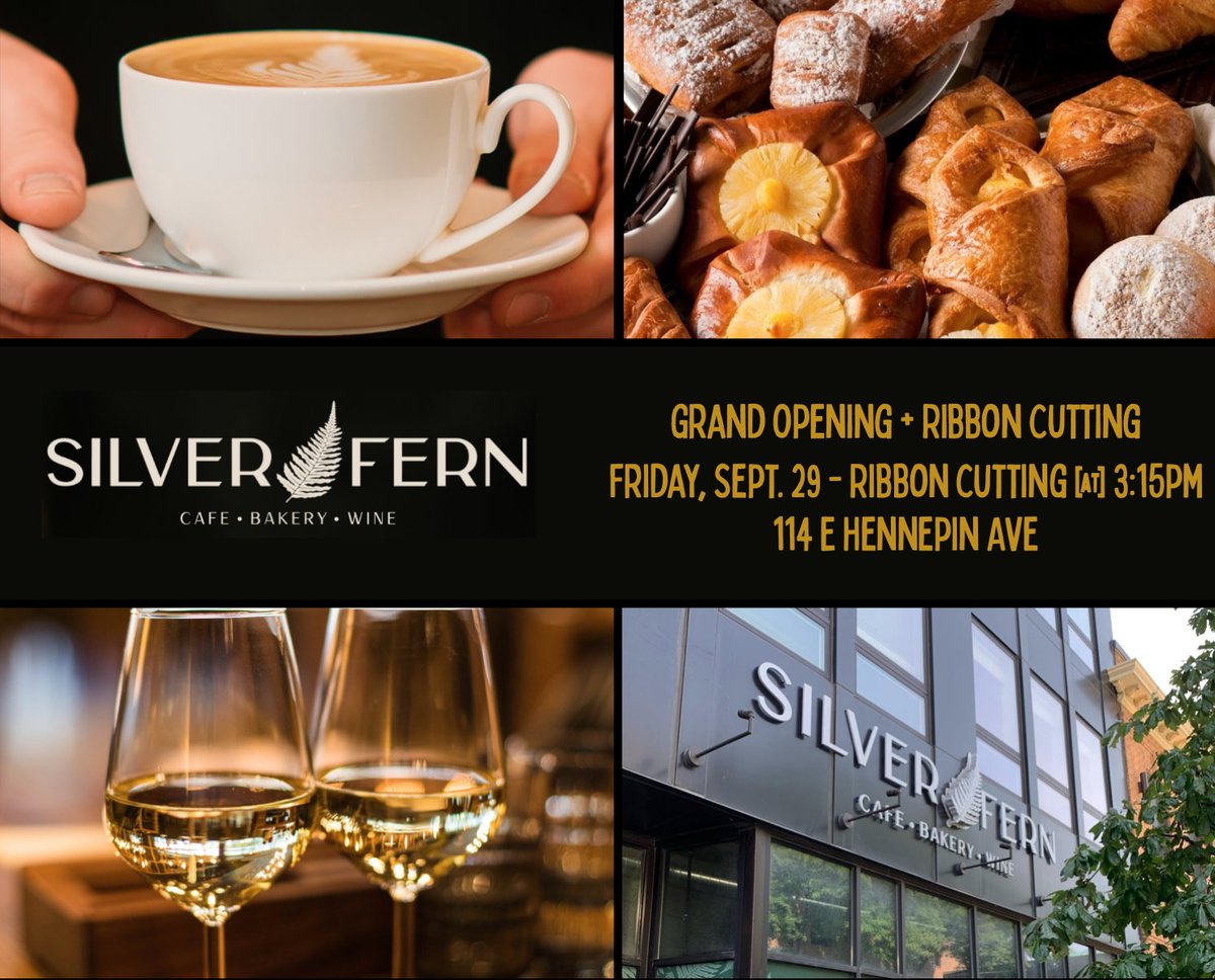 Join us in welcoming Silver Fern to Old Town!
Come out and celebrate their Ribbon Cutting &amp; Grand Opening on Friday, September 29. Ribbon Cutting will take place at 3:15pm. Tour the space and check out their menu - you don't wanna miss it! Let's give them a warm welcome!