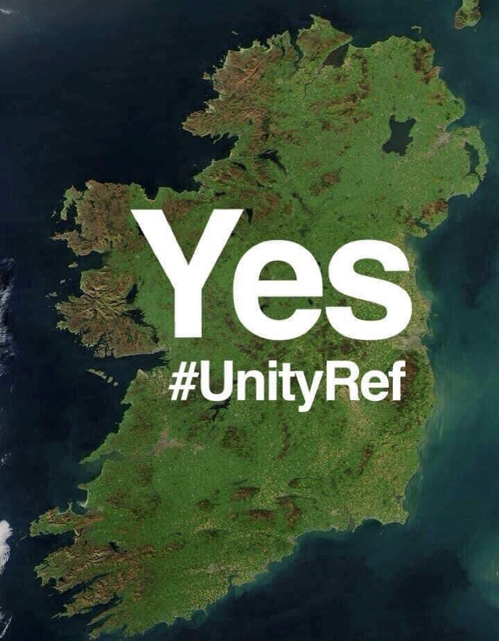 ‘The Good Friday Agreement stipulates that if “at any time it appears likely” to a British secretary of state that a majority of those voting in the north of Ireland “would express a wish for a united Ireland”, they are obliged to call a referendum.’

#Time4Unity