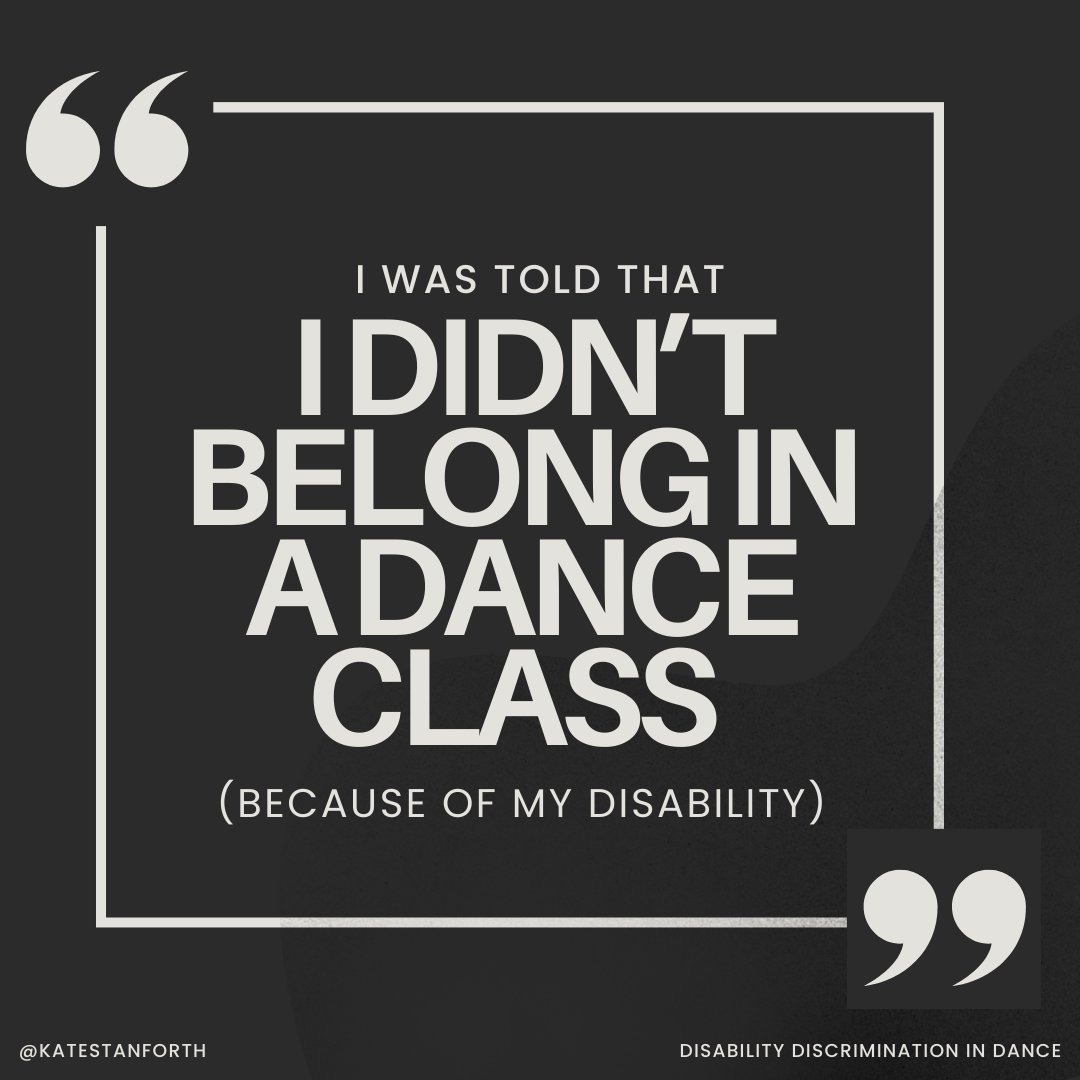 KateStanforth's tweet photo. TW: Disability Discrimination
@bbcstrictly is here. It's all glitz and glam. But here's what's really happening behind the scenes to disabled people in the dance industry
See collection of 10 quotes on my instagram @katestanforth
#Disabled #DisabledDancer #InclusionMatters https://t.co/Yt9ZkvZ5Su
